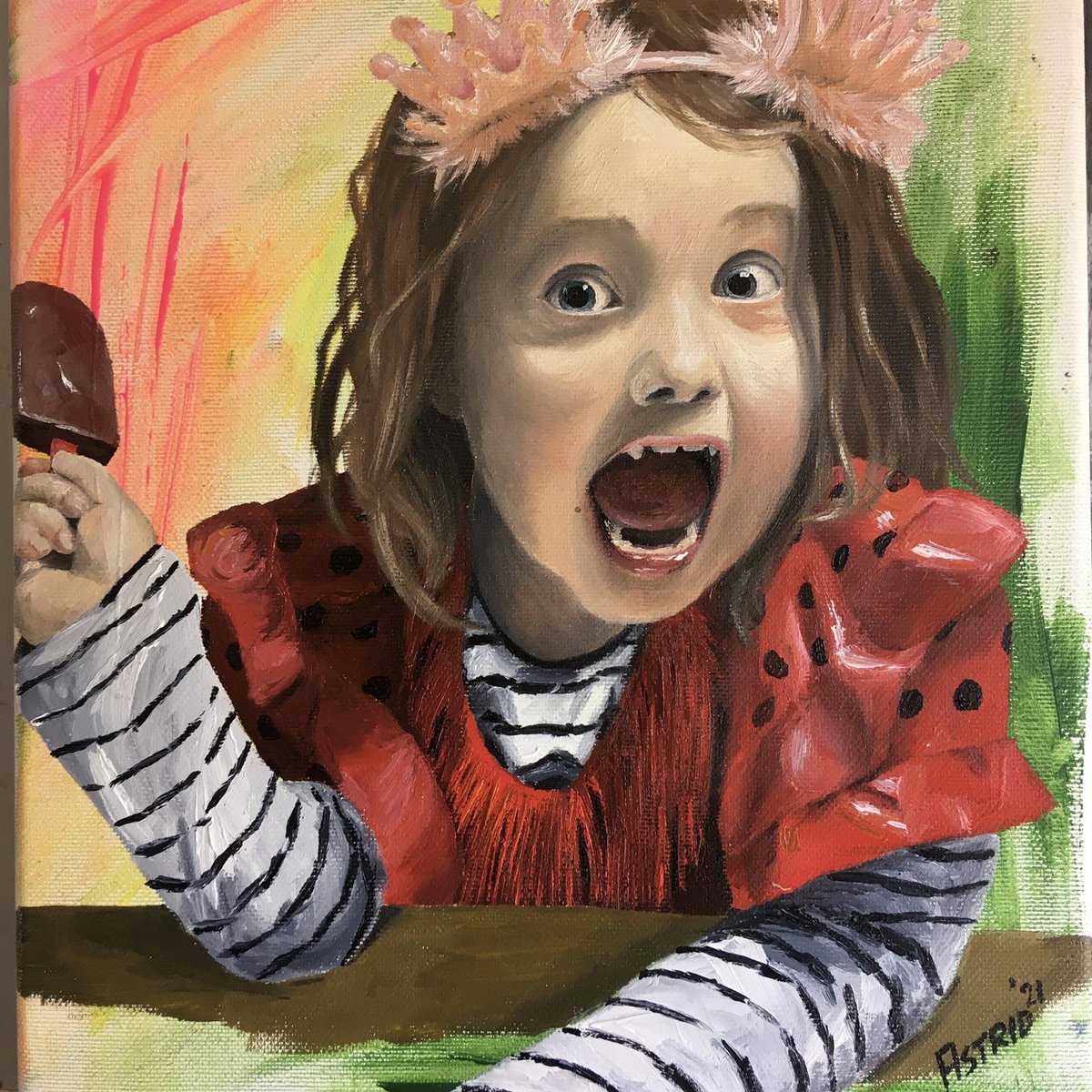 Portret 21/003, 2021 — stille blik rond zachte schaduwen.